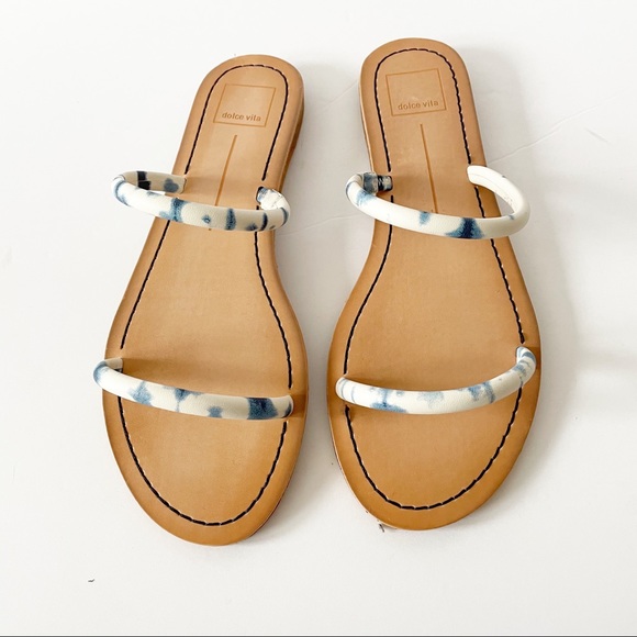 Dolce Vita Darla Slide Sandal Tie Dye Blue Size 10 - Picture 1 of 7